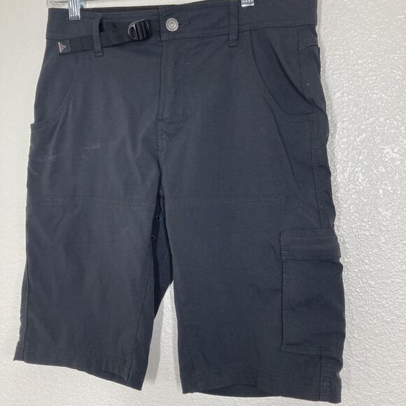 PrAna Stretch Zion Shorts Mens 30x12 Black Hiking Cargo Nylon Trail Outdoor - Picture 5 of 15